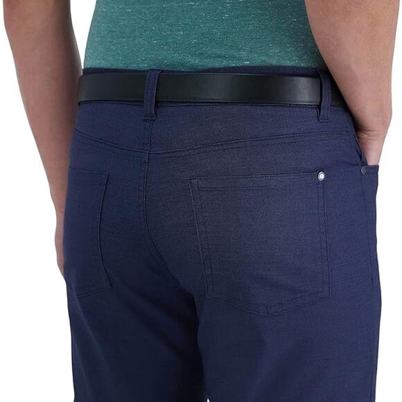 Kenneth Cole Reaction Men's Slim Fit Stretch Casual Pant, Indigo Canvas, 36x30 - Picture 5 of 10